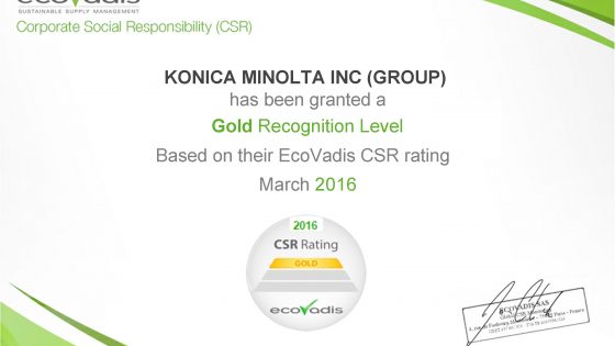 EcoVadis certifikat