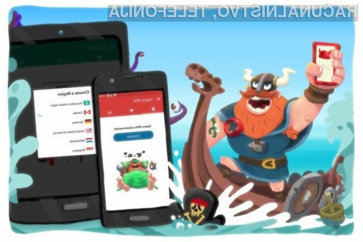 VPN povezava v novi mobilni Operi za Android je povsem brezplačna!