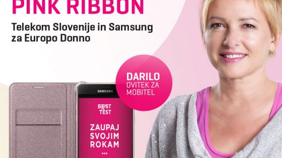 Telekom Slovenije in Samsung ob nakupu mobitela 10 evrov namenjata združenju za boj proti raku dojk