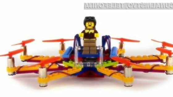 Dron iz lego kock Flybrix je enostaven za sestavo ter hkrati odporen proti padcem in trkom.