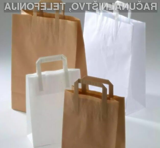 Applove papirnate vrečke so bele, prijazne okolju in se lahko uporabljajo tudi za prenos težjih predmetov.