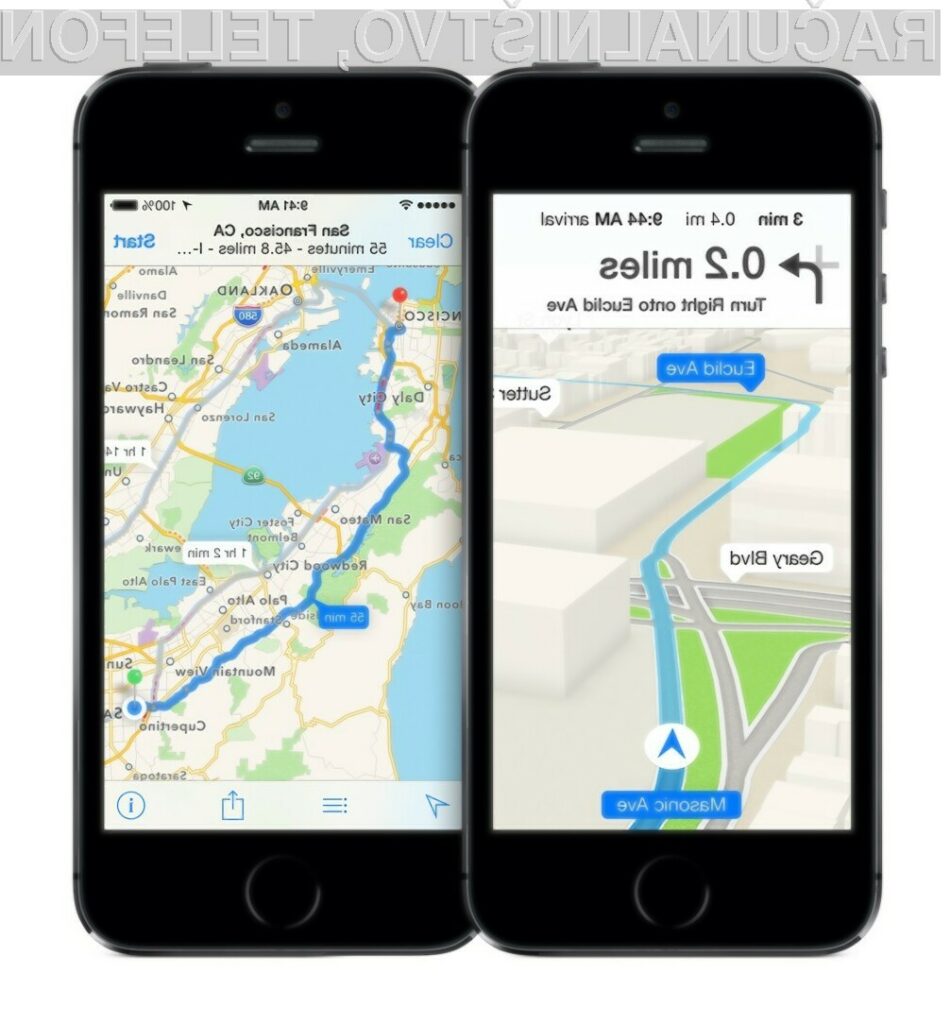 Tudi Apple Maps sedaj omogoča prikaz prometnih podatkov za Slovenijo!