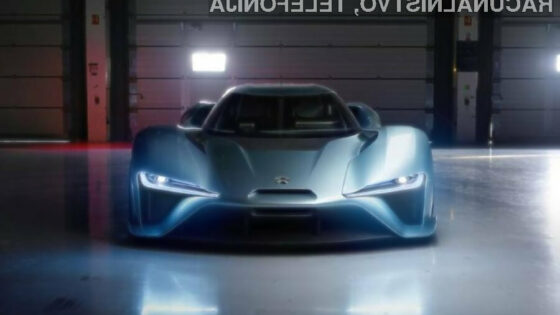 Najhitrejši električni avtomobil na svetu NextEV NIO EP9 pri polni obremenitvi doseže hitrost do 312 kilometrov na uro.