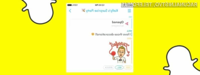 Snapchat odslej omogoča skupinske pogovore