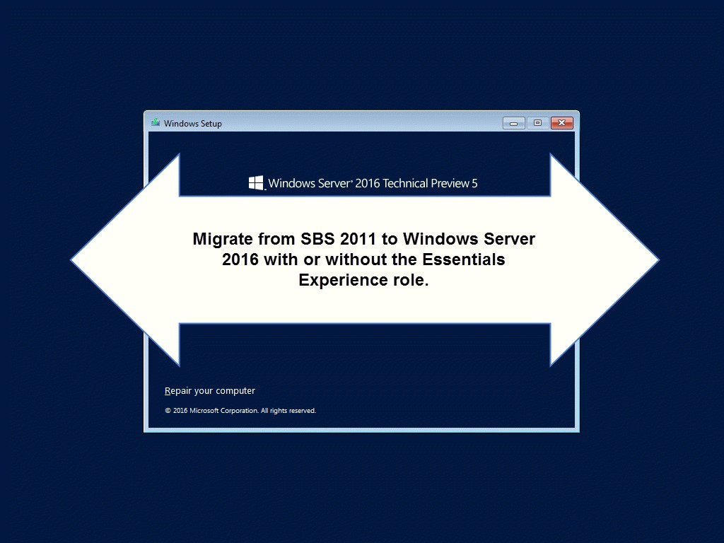 Migracija strežnika SBS 2011 na Windows Server 2016 Standard in selitev elektronske pošte iz Exchange 2011 on-premise v storitev Exchange Online Plan 1