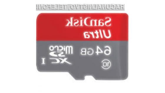 Zmogljiva pomnilniška kartica SanDisk Ultra 64GB je lahko vaša že za manj kot 16 evrov!