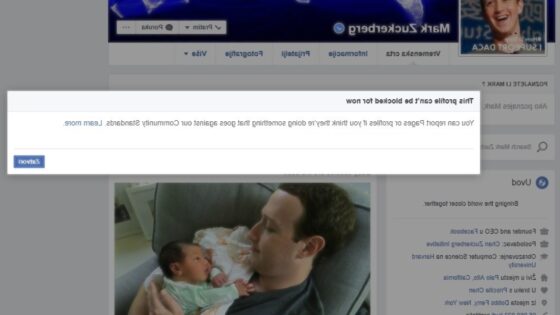 Končno razkrito, zakaj na Facebooku ne moremo blokirati Zuckerberga in njegove soproge