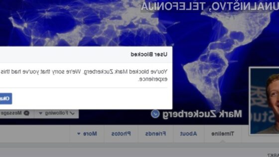 Končno lahko na Facebooku blokirate tudi Marka Zuckerberga!