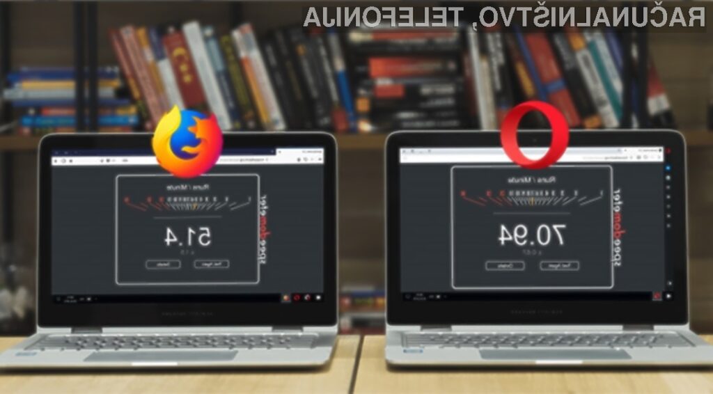 Opera 51 je za deskanje po svetovnem spletu za 38 odstotkov hitrejša od konkurenčnega brskalnika Firefox 58.