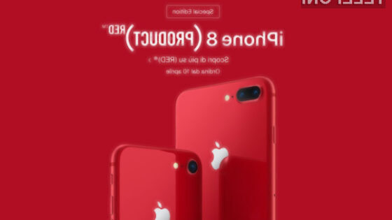 Z nakupom telefona iPhone 8 (PRODUCT)RED bomo pripomogli k boju proti nevarni smrtonosni bolezni!