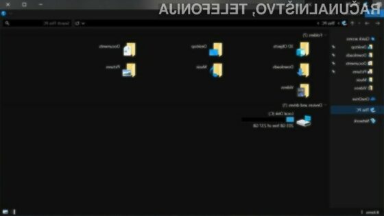 Povsem črni raziskovalec datotek File Explorer bo pisan na kožo tistim, ki veliko delajo ponoči.