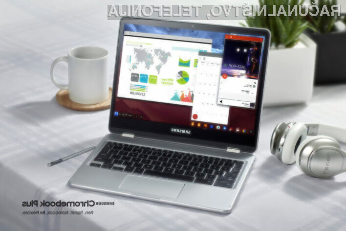 Prvi osebni računalnik Chromebook, ki bo dobil možnost poganjanja Linux aplikacij, je Samsung Chromebook Plus.