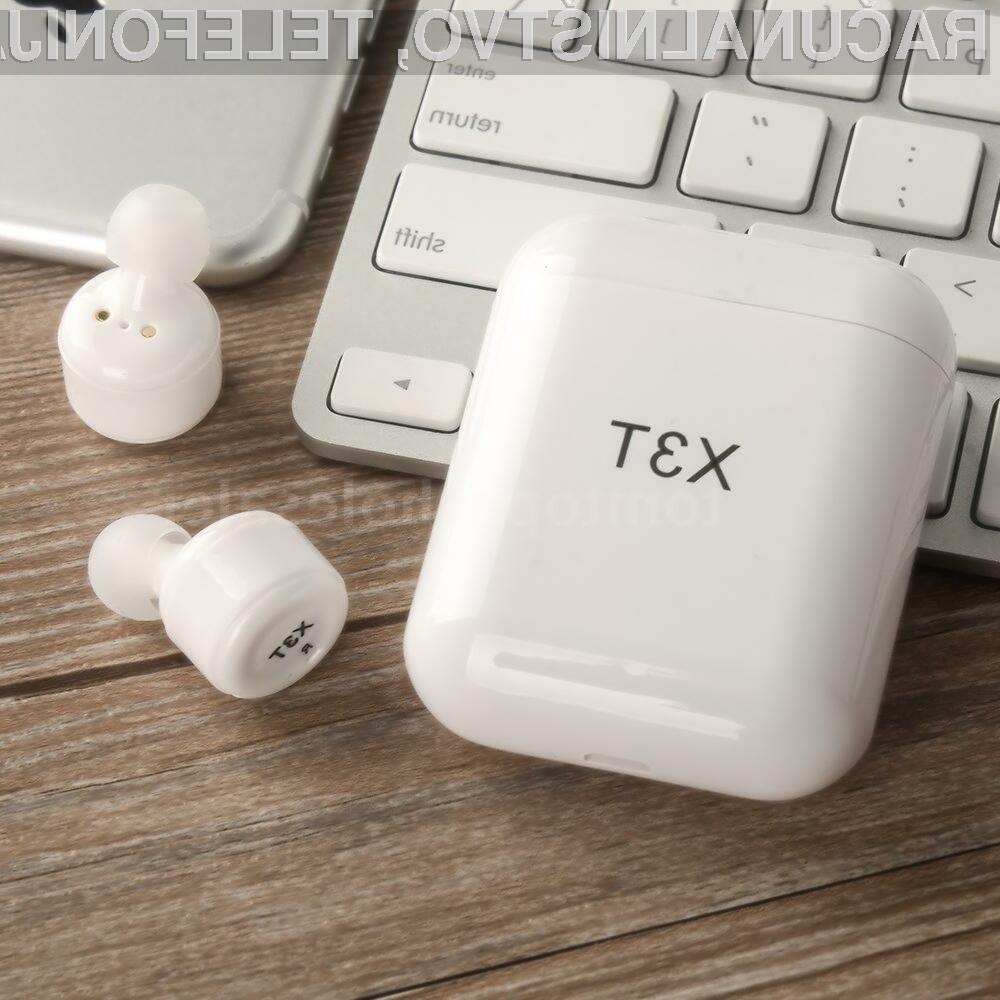 Kompaktne slušalke X3T Wireless TWS Mini praktično ne bomo čutili v ušesu.