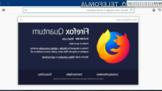 Zaradi napake lahko pride do »zrušenja« in ponovnega zagona spletnega brskalnika Firefox ali celo operacijskega sistema.