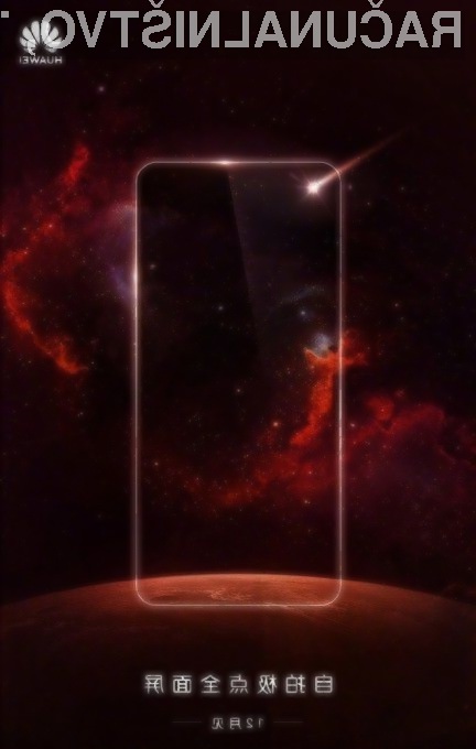 Huawei naj bi kot prvi ponudil v prodajo telefon z odprtino na levi strani zaslona.