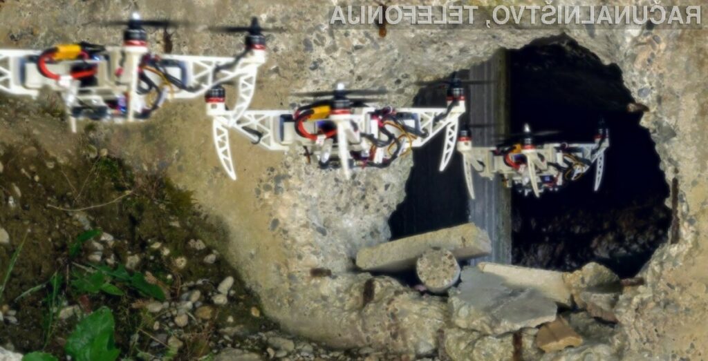 Namenski dron švicarskih strokovnjakov svojo obliko prilagaja trenutnim razmeram na terenu.