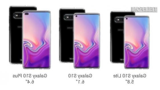 Samsung naj bi predstavil kar pet zanimiv različic pametnega mobilnega telefona Galaxy S10.