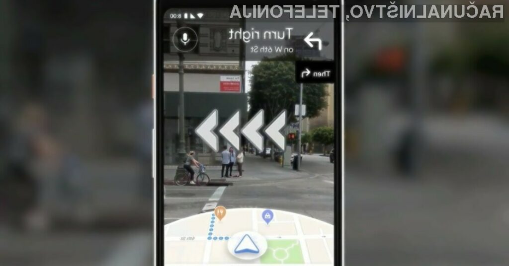 Razširjena resničnost se odlično ujame z navigacijskim sistemom Google Maps.