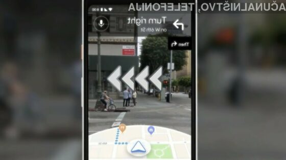 Razširjena resničnost se odlično ujame z navigacijskim sistemom Google Maps.