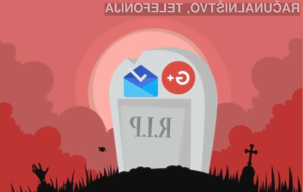 Google+ in Inbox bosta prenehala delovati že 2. aprila letos.