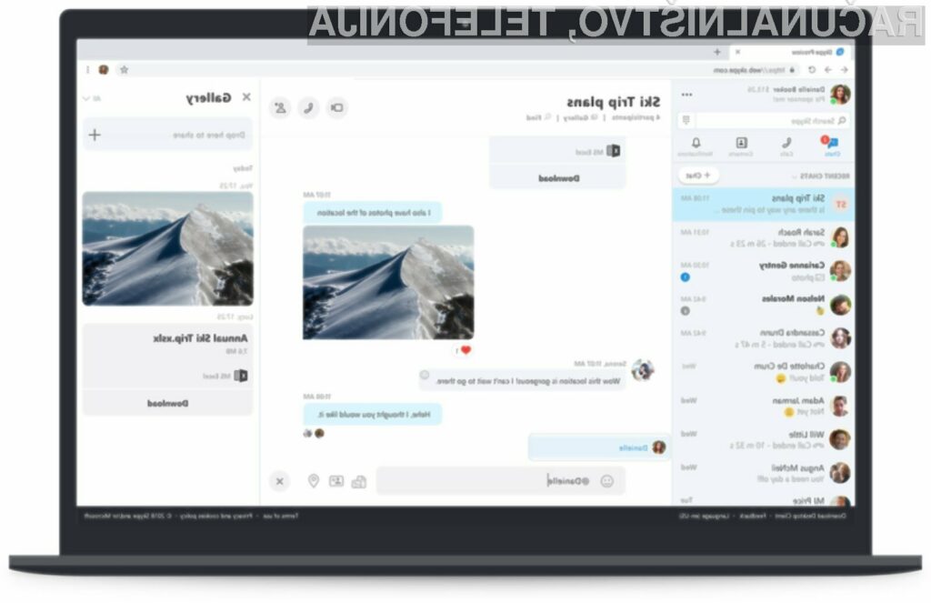 Za uporabo novih možnosti spletne različice storitve Skype bo treba poseči po brskalnikih Google Chrome in Microsoft Edge.