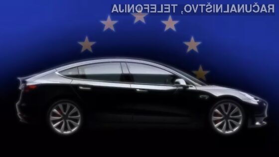Električni avtomobil Tesla Model 3 ima vsa dovoljenja za prodajo na trgu Evropske unije.