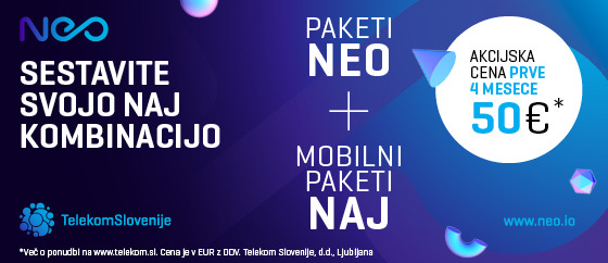 Telekom Slovenije poenostavlja ponudbo: mobilni paketi odslej z imenom Naj, fiksni pa z imenom NEO