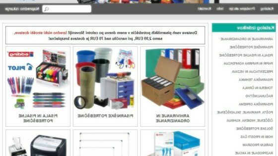 Pisarniški material lahko naročite hitro in enostavno