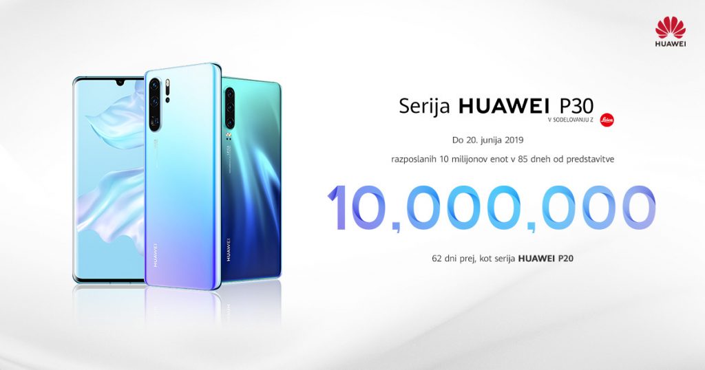 Serija Huawei P30: Prodanih že več kot 10 milijonov telefonov v 85 dneh