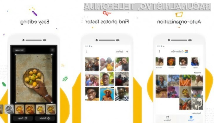 Program Google Gallery Go ponuja vse, kar potrebujemo za urejanje fotografij.