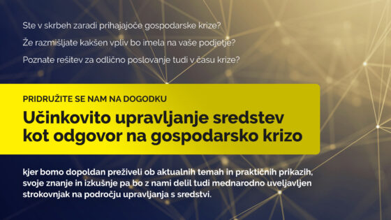 Učinkovito upravljanje sredstev kot odgovor na gospodarsko krizo