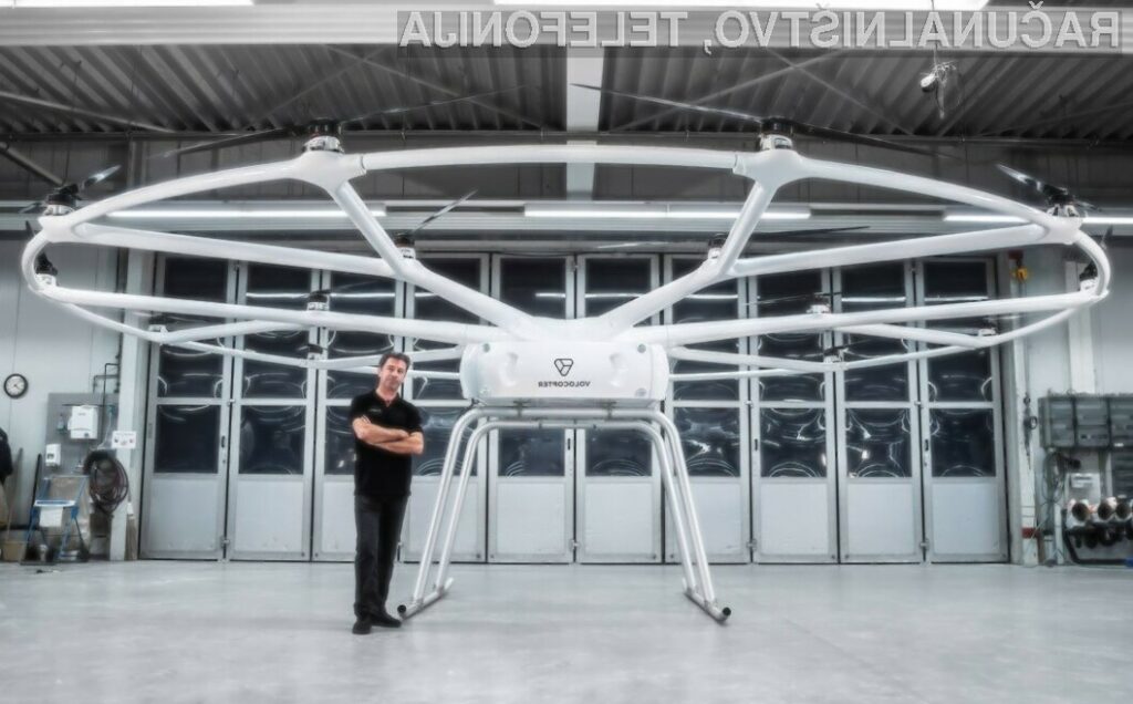 Dron VoloDrone podjetja Volocopter lahko prenaša tovor teže do 200 kilogramov.