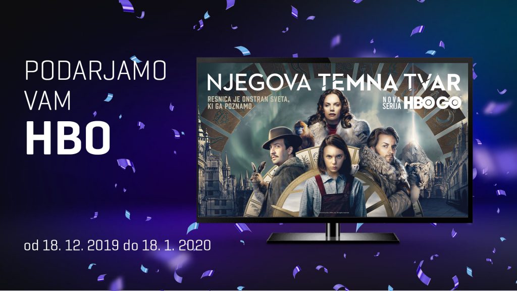 Telekom Slovenije svojim naročnikom paketov, ki vsebujejo televizijo, med 18. decembrom in 18. januarjem omogoča brezplačno spremljanje programov in vsebin na zahtevo, vključenih v programsko opcijo HBO.