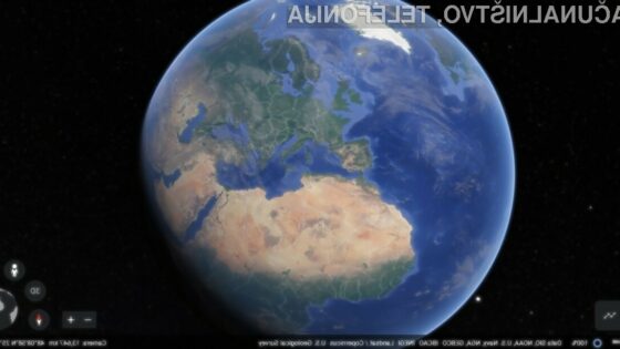 Google Earth lahko odslej uporabljamo v navezi z vsemi vidnejšimi spletnimi brskalniki.