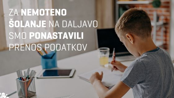 Z namenom zagotovitve nemotenega poteka šolanja in dela na daljavo Telekom Slovenije svojim naročnikom mobilnih paketov podarja doslej porabljene količine prenosa podatkov in jih ponastavlja na prvi dan v mesecu