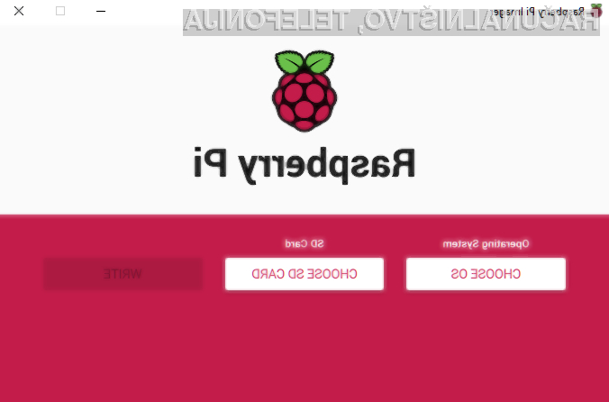 Raspberry Pi z uradnim "zapisovalnikom"