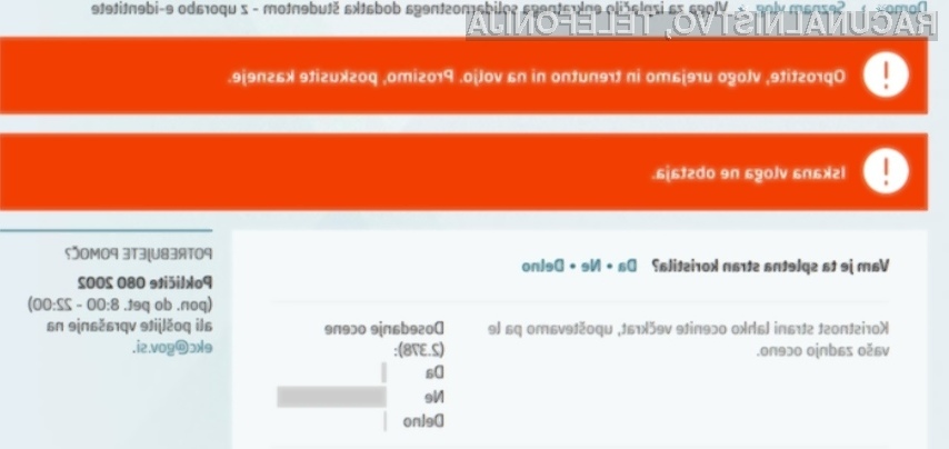 Spletna stran nekaj časa ni bila dostopna.