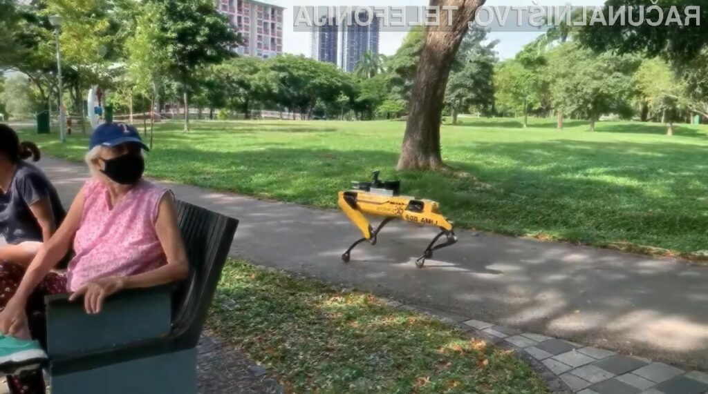 Robot pes bo ljudi v javnem parku neprestano opozarjal na varnostno razdaljo.