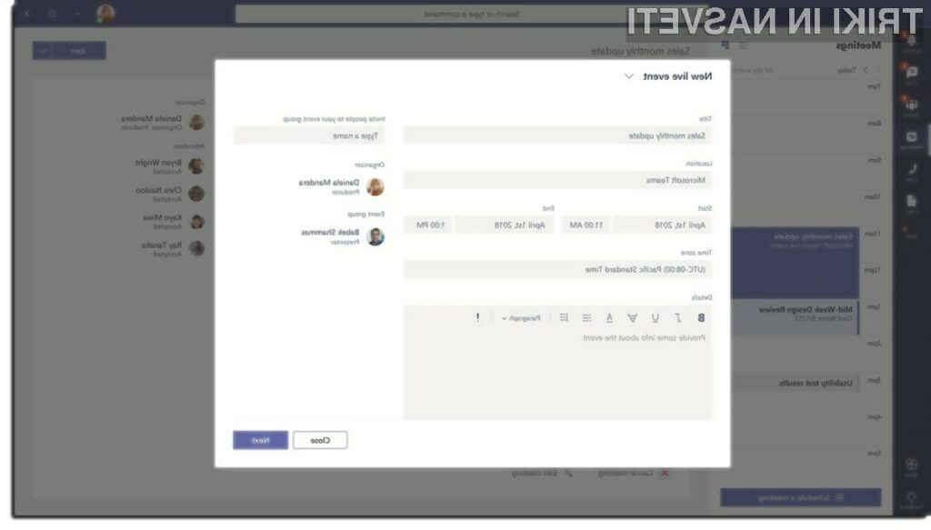 Microsoft Teams dogodki v živo: odlično orodje za spletna srečanja z večjim občinstvom