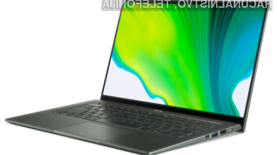 Prenosniki Acer Swift 5 je prvi opremljen s procesorji Intel 11. generacije.