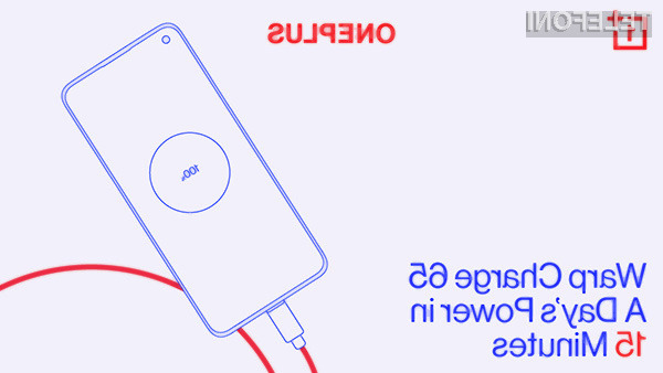 S polnilnikom Warp Charge 65 bomo lahko povsem izpraznjen pametni mobilni telefon OnePlus 8T napolnili v zgolj 39 minutah.