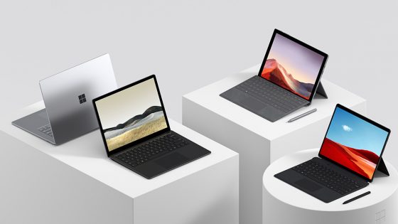 Surface je edina družina računalnikov, pri kateri sta tako strojna kot programska oprema istega proizvajalca.