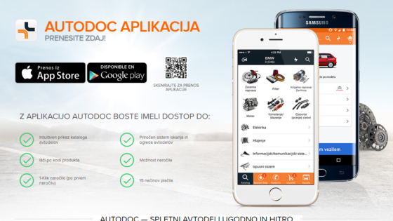 Aplikacija AUTODOC omogoča dostop do več kot milijon rezervnih delov za 6000 različnih modelov avtomobilov.