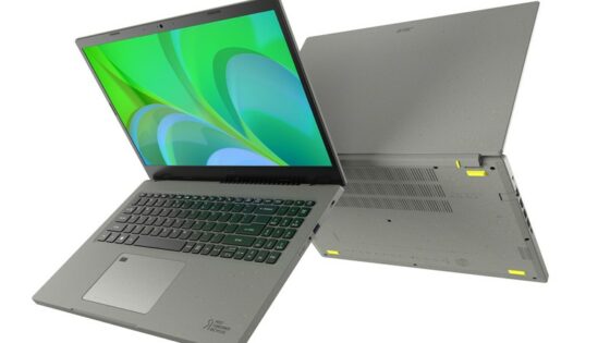 Prenosni računalnik Acer Aspire Vero je povsem prijazen do okolja.