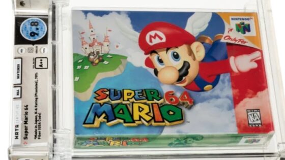 Legendarna igra Super Mario 64 je bila prodana za kar preračunanih 1,32 milijonov evrov.