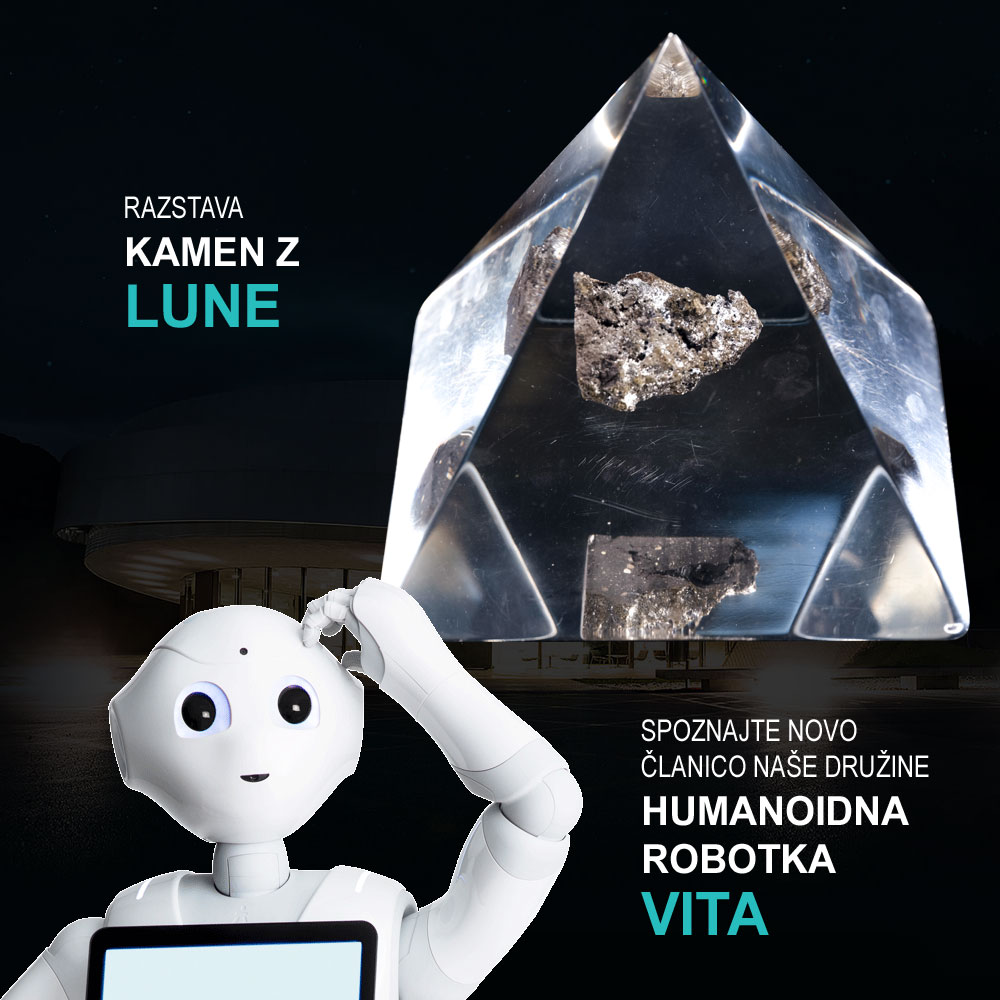 Robotka Vita, ki je tudi prvi stik z obiskovalci v Centru Noordung, bo z vami spregovorila o različnih tematikah in vas povabila v svet vesolja.