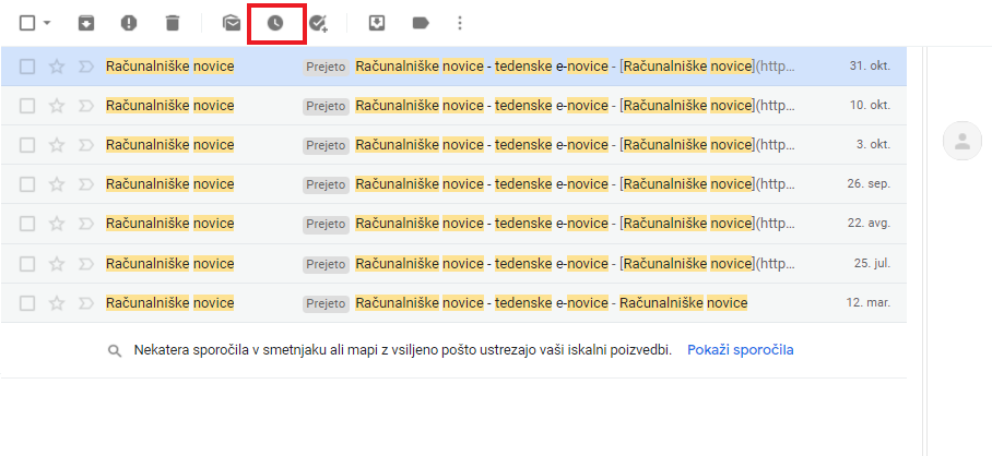 Gmail-preloži-dremež