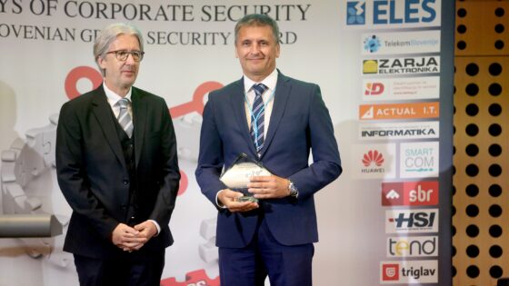 Boštjan Šefic, svetovalec predsednika republike za nacionalno varnost, in Cvetko Sršen, predsednik uprave Telekoma Slovenije