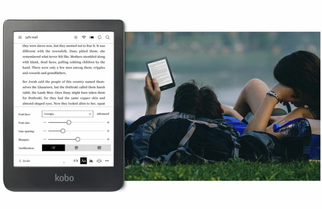 Kompakten e-bralnik Kobo Clara HD ima vgrajenega 8 GB prostora za shranjevanje, kar zadošča za do 6000 knjig. Foto: Enaa