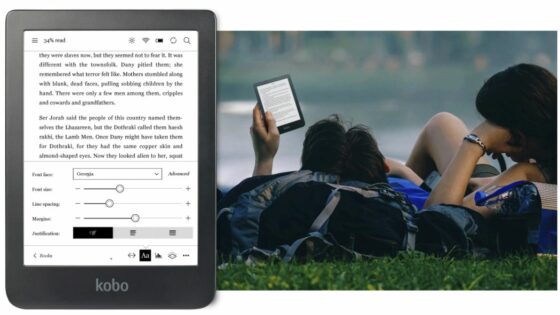 Kompakten e-bralnik Kobo Clara HD ima vgrajenega 8 GB prostora za shranjevanje, kar zadošča za do 6000 knjig. Foto: Enaa